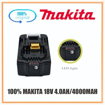 100% Оригинальная Аккумуляторная Батарея Электроинструмента Makita 18V 4.0Ah со Светодиодной Литий-ионной Заменой LXT BL1860B BL1860 BL1850