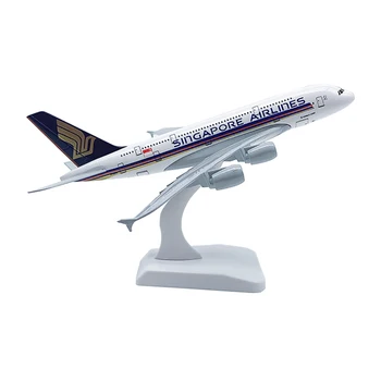 18 см Самолет Airbus A380 Singapore Airlines Модель самолета из сплава Игрушки для детей Подарок для коллекции
