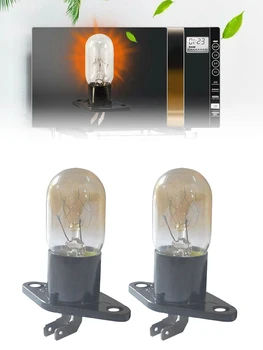 2шт 2A 250 В 20 Вт 2-Контактная лампа для микроволновой печи Высокотемпературная лампа для духовки Запасные Части Приложения Аксессуары