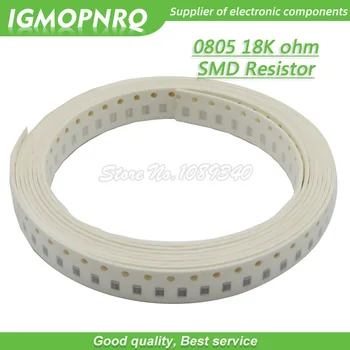 300шт 0805 SMD резистор 18K Ом Чип-резистор 1/8 Вт 18k Ом 0805-18K