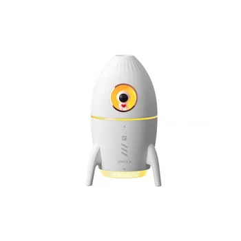 350 мл Мини-Увлажнитель для Очистки воздуха Astronaut, Подключенный для Использования, Увлажнитель Воздуха с Атмосферной Подсветкой для Дома Белого цвета