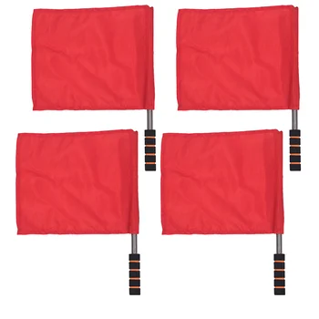 4 Судейский флаг Спортивные аксессуары из нержавеющей стали Флаг для легкой атлетики Флаг для тренировок Лайнсмена Официальный флаг для футбола
