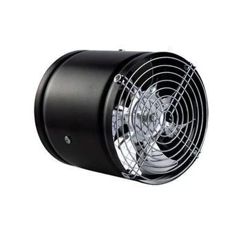 6-дюймовый мощный бесшумный вентилятор Вытяжной вентилятор для ванной комнаты Вытяжной вентилятор с металлическими трубами Вытяжные вентиляторы Черный
