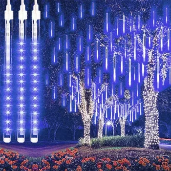 8 светодиодных ламп, метеоритный дождь, гирлянды, Водонепроницаемые Рождественские декоративные фонари, Елочная гирлянда, светодиодные фонари на открытом воздухе
