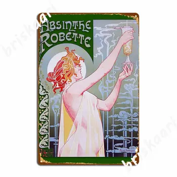 Absinthe Robette, Металлическая табличка, плакат, паб, Ретро Пещера, Пабные тарелки, Жестяная вывеска, плакат