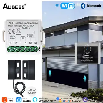 Aubess WIFI Умный контроллер открывания гаражных ворот Модуль автоматизации Tuya Smart Home Switch Работает с Alexa Google Home Яндекс