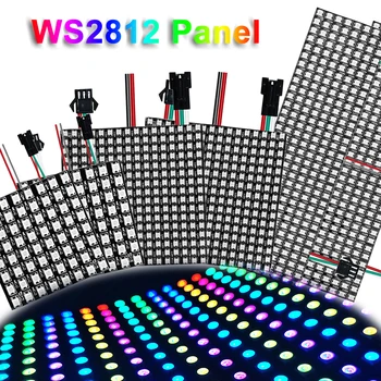 DC5V WS2812B RGB Led Panel Light Цифровой Гибкий Модуль WS2812 С Индивидуально Адресуемым Пиксельным Матричным Экраном 8x8 16x16 8x32
