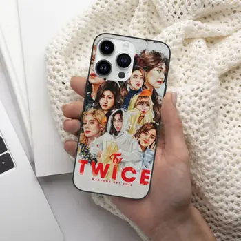 Kpop TWICE Girl Group Чехол для iPhone 15 14 11 Pro Max 13 12 Mini XR XS X 8 7 6 6S Plus Мягкий Силиконовый Противоударный Чехол