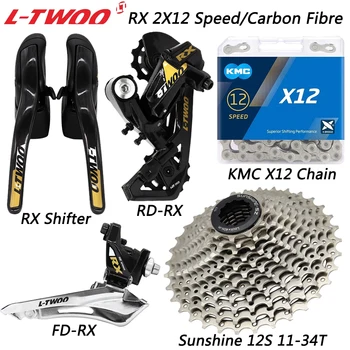 LTWOO RX 2X12 Speed Road Bike Комплект Переключателей Передач Из Углеродного Волокна Передний Задний Переключатель Sunshine 34T Кассета KMC X12 Цепь
