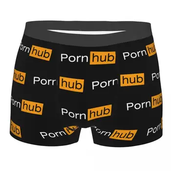 PornHub Мужские трусы-боксеры, дышащее нижнее белье, высококачественные шорты с принтом, идея подарка