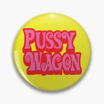 Pussy Wagon, удвоенная мягкая кнопка, булавка, ювелирные изделия, милый любовник, Забавный женский декор, значок, воротник, креативный подарок, одежда, Мультфильм