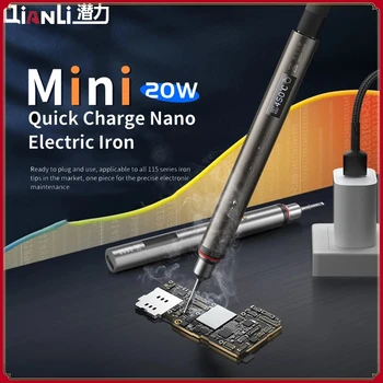 Qianli Mega-idea Mini Quick Charge Nano 20 Вт USB Паяльник Светодиодный Дисплей 100-450 ℃ Быстрый Нагрев Паяльника Инструменты Для Сварки печатных Плат