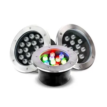 RGB LED In-ground Light 3W 6W 9W 12W 15W 18W Заглубленные Светильники Водонепроницаемые Наружные Встраиваемые Точечные Наземные Лампы Подземные Торшеры