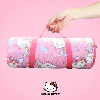 Sanrio Kawaii Hello Kitty Травяной Коврик Аниме Мультфильм Милый Портативный Легкий Утолщенный Влагостойкий Коврик для пикника на открытом воздухе