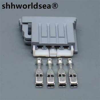 shhworldsea 4-контактный 2.8 Серии 7283-2105-40 Серый Автомобильный Электрический кабель Незапечатанная розетка с клеммой