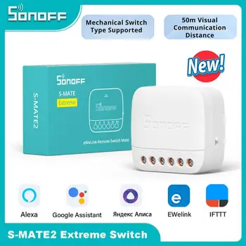 SONOFF S-MATE2 Extreme Switch Mate eWeLink APP Пульт дистанционного управления для MINIR4 Dual R3 Smart Switch Работает с Alexa Google Home IFTTT