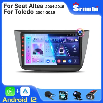 Srnubi 4G CarPlay Android 12 Автомагнитола для Seat Altea 2004-2015 Toledo 2004-2009 Мультимедийный Плеер GPS Навигация 2din Головное Устройство