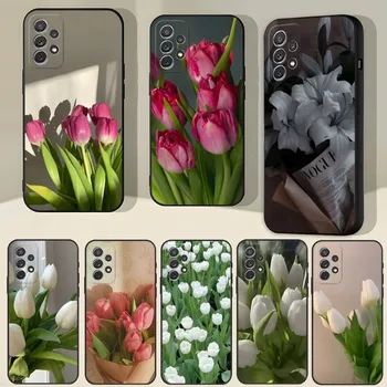 Весенний чехол для телефона с цветком Тюльпанов Samsung Galaxy A13 A52 A53 A73 A32 A51 A23 A22 A12 A02s A20e A40 A50 A21 A72 A70 Чехол