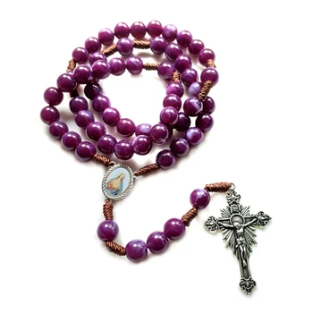 Винтажные Четки католическая Молитва Ожерелье из бисера Христос Иисус для подвески с крестом на шее