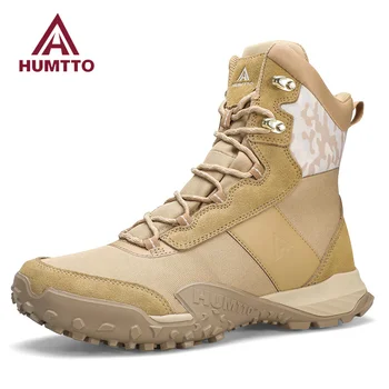 Военные ботинки HUMTTO, Нескользящая походная мужская спортивная обувь, Зимняя походная обувь для мужчин, Дышащие рабочие кроссовки для активного отдыха, мужские кроссовки