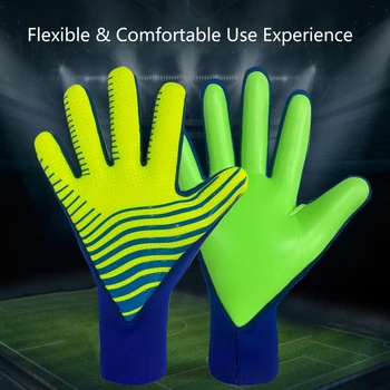 Вратарские перчатки, Футбольные перчатки Вратарские перчатки с сохранением пальцев, вратарские перчатки, дышащие футбольные вратарские перчатки 57QC