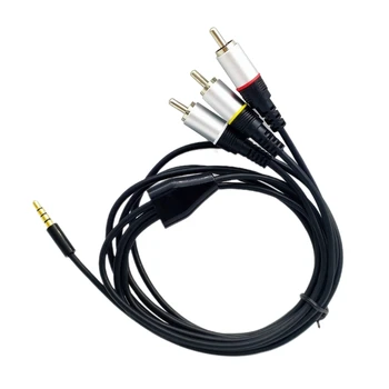 Высококачественный кабель ESTD 3,5 мм от штекера 3RCA к штекеру Video AUX Идеально подходит для планшетов, динамиков, домашних кинотеатров Провод 150 см
