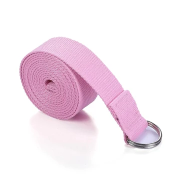 высококачественный ремешок для йоги с логотипом для фитнеса 183 см и D-образным кольцом