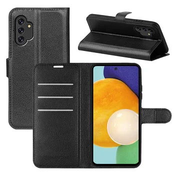 Для Samsung Galaxy A13 4G Чехол-бумажник Кожаный Флип Кожаный чехол для телефона Чехол-подставка Кожаный бумажник с держателем для карт