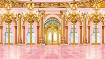 Золотой Дворцовый зал, Люстра, королевский бальный зал, фоны для фотосъемки вечеринок