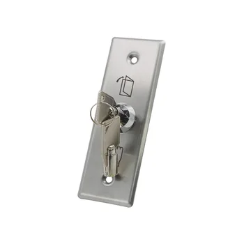 кнопка выхода из двери 10шт с поддержкой ключа 4A 110V / 2A 220V / Нержавеющая сталь Размеры: 115 Л X 40 Вт (мм)