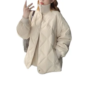 Короткое модное пуховое пальто в стиле 2023 года, зимнее