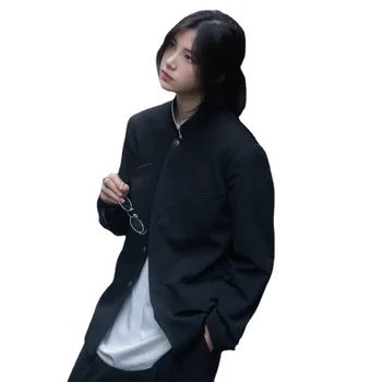Куртка Zhongshan, мужской уличный китайский костюм в японском стиле в стиле ретро, осенний костюм Китайской Республики Тан