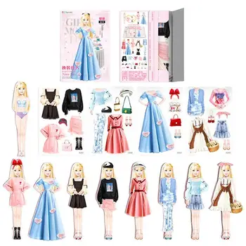 Магнитная игрушка-одевалка, креативный магнит, одежда для людей, игрушки-одевалки, куклы, созданные Imagine, подарок на День рождения для маленьких девочек Для