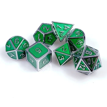 Металлические кубики DND, сверхтяжелый набор из 7 кубиков D & D для игр 