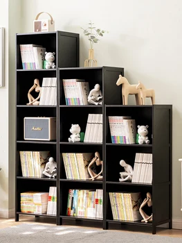 Многофункциональный домашний книжный шкаф для гостиной с комбинированным книжным шкафом, напольная детская полка из массива дерева