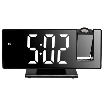 Многофункциональный проекционный будильник, цифровые электронные часы с большим экраном, предназначенные для студентов, ночной свет и тихий дом