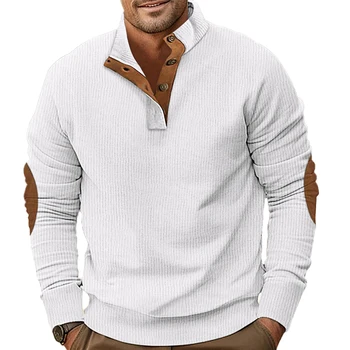 Модная мужская толстовка с воротником-стойкой, пуловер с длинным рукавом, мешковатый повседневный топ, подходящий для различных видов активного отдыха