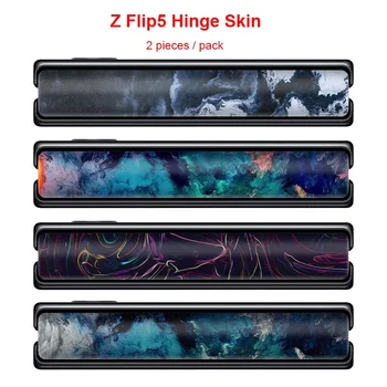 Ослепительная накладка на шарнир Samsung Galaxy Z Flip 5 4 3 Боковая защитная пленка Flip5 3M Border Wrap Красочная защитная наклейка