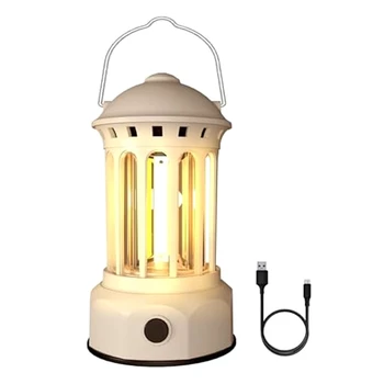 Перезаряжаемый светодиодный фонарь для кемпинга на случай перебоев в подаче электроэнергии (бежевый) Прочный, легко устанавливается, прост в использовании