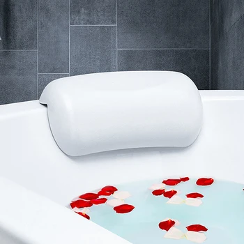 Подушка для ванны с гидромассажем, нескользящий подголовник для ванны, Мягкие водонепроницаемые подушки для ванны с присосками, Легко моющиеся Аксессуары для ванной комнаты