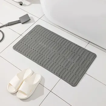 Противоскользящий коврик для ванной, прямоугольные противоскользящие коврики для ванной из ПВХ, мягкая массажная присоска, Антибактериальный коврик для душа, коврики для ног