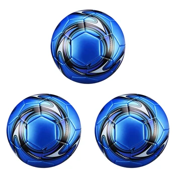 Профессиональный футбольный мяч 3X Размер 5 Официальный футбольный тренировочный Футбольный мяч для соревнований по футболу на открытом воздухе Синий