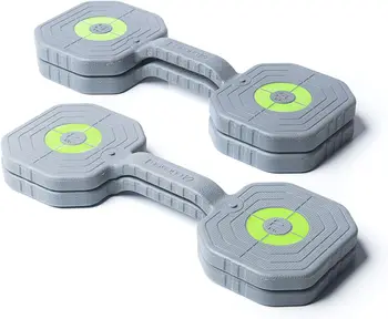 Регулируемая гантель Fitness USA STAKRBELL - Плоская складываемая гантель - 4,4 фунта (2 кг) и 6,6 фунта (3 кг) в 1 наборе с 4 утяжелителями, которые 
