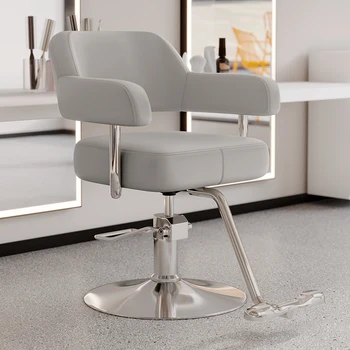 Роскошные парикмахерские кресла Эстетичная Эргономичная подставка для ног Парикмахерское кресло из кожи Sillas Barberia Парикмахерское оборудование MQ50BC