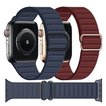 Силиконовый ремешок для Apple watch 40 мм ремешок Ultra 49 мм 44 мм 45 мм 38 мм 41 мм Регулируемый ремешок для часов iwatch серии 3 42 мм ремешок 7 8