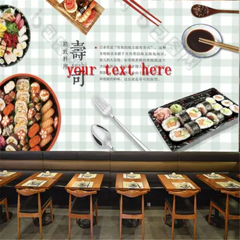 Современная Еда Фото Суши Обои Промышленный Декор Японский Ресторан Фон Обои Фреска Papel De Parede 3d