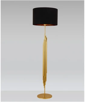 современный золотой торшер торшер E27 напольный светильник современное украшение торшер металлическая лампа тканевый абажур с золотой росписью