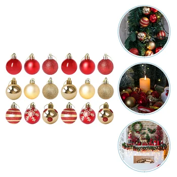 Украшения для рождественской елки из красного пластика - 50 шт., небьющиеся, рождественские безделушки из красного золота, праздничные украшения