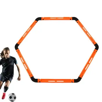 Футбольные тренировочные кольца для тренировки аджилити, шестигранные кольца для тренировки скорости и работы ног на аджилити, футбольные тренировочные обручи