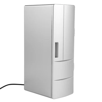Холодильник с мини-USB-холодильником с морозильной камерой, охладитель банок для напитков, подогреватель пива, Дорожный холодильник-ледник, автомобиль, Офис, Использование Портативный
